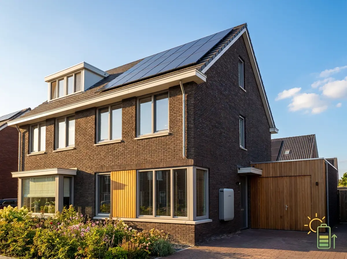 Huis met zonnepanelen en thuisbatterij — ISDE-subsidie